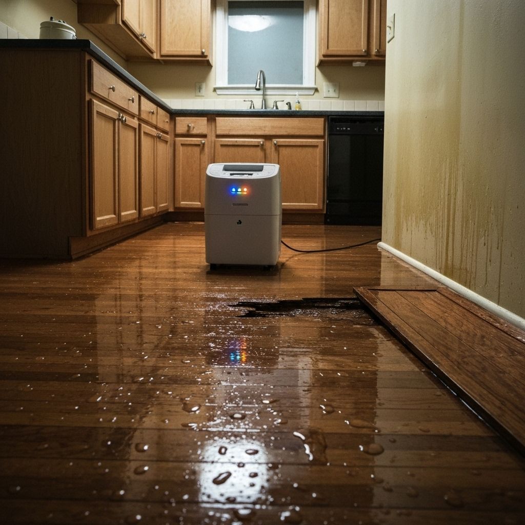 Water extraction equipment removing flood water in Minnesota