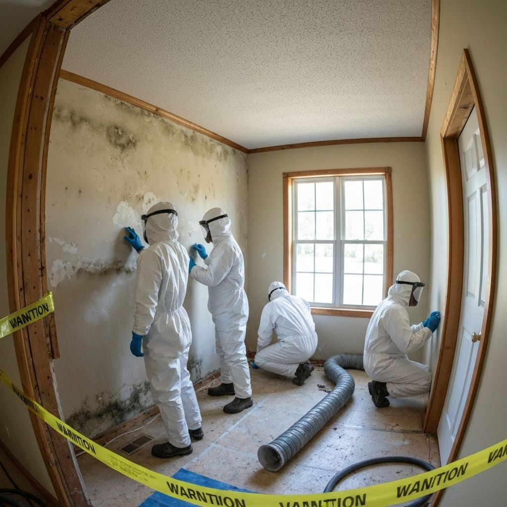 Mold remediation specialist using air scrubbers in Bloomington property